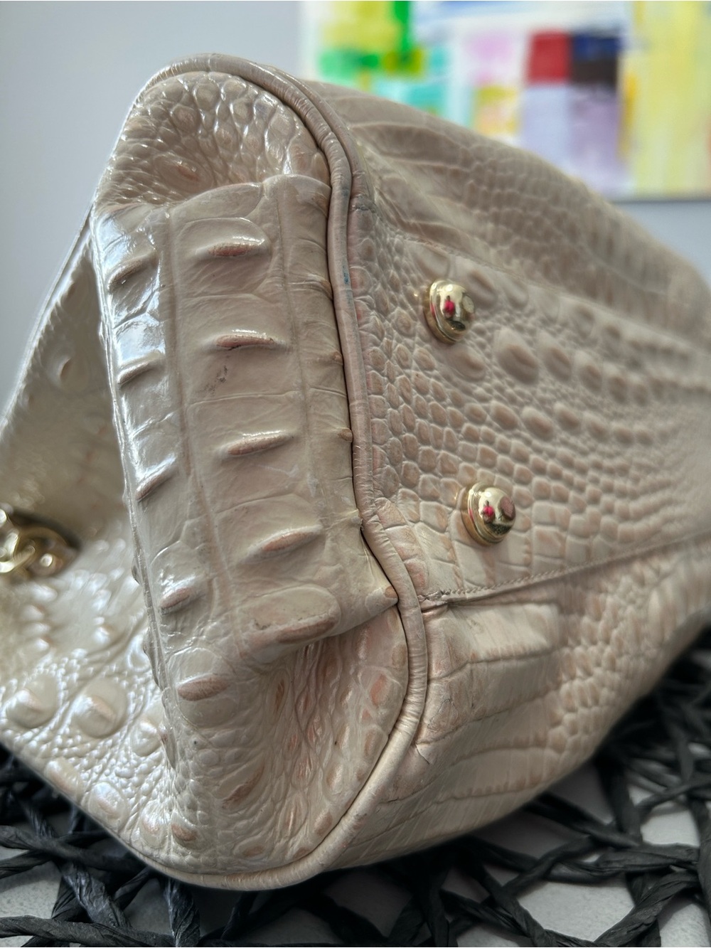 Brahmin Elisa Cava Melbourne Leather Satchel / Shoulder Bag - Picture 13 of 13
